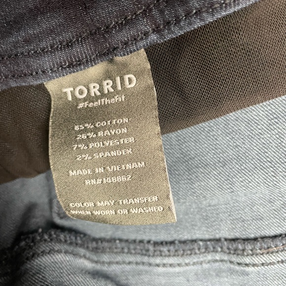 Torrid Women Jeans US 18 R - 4 Button Skinny Leg Dark Wash Plus Size - Picture 7 of 9